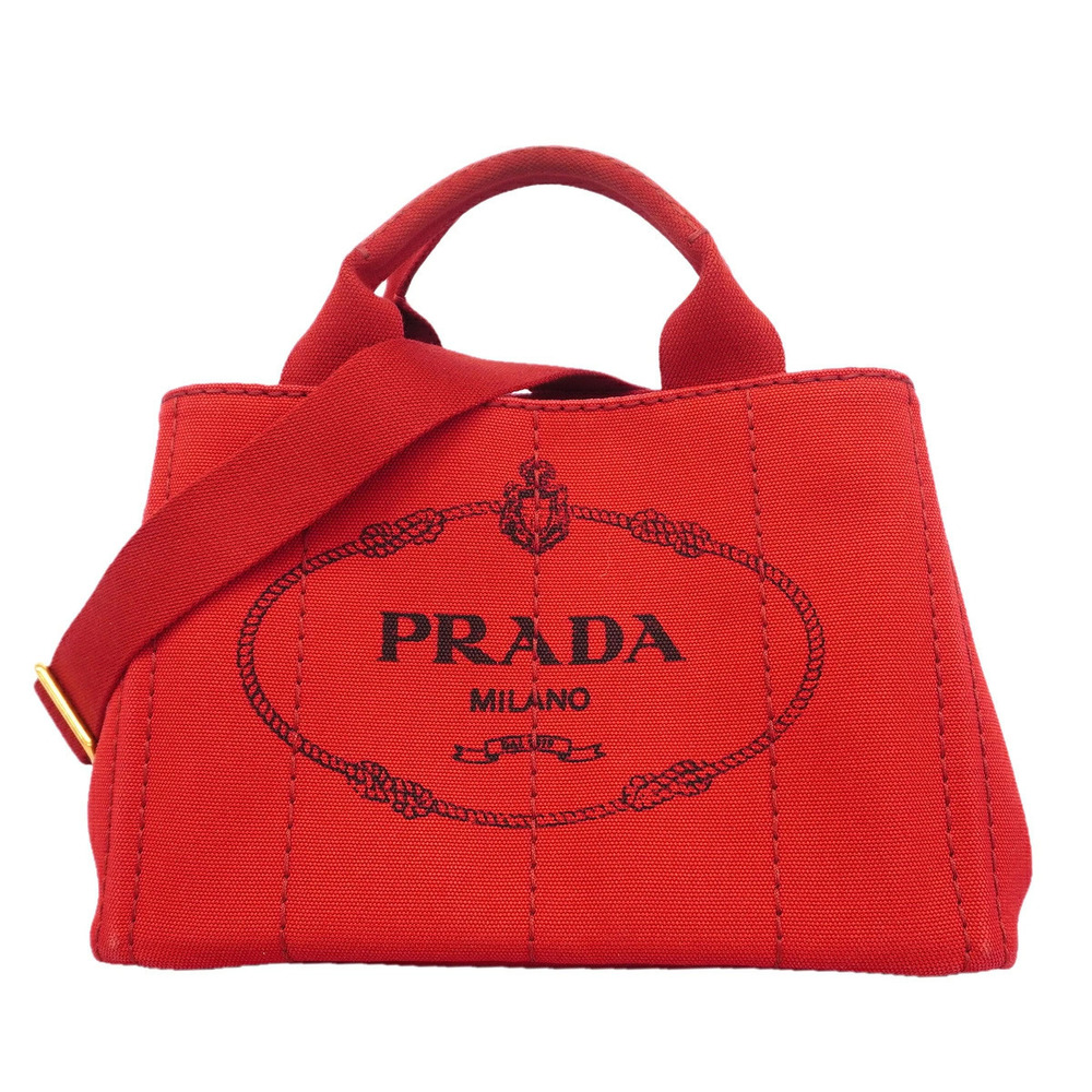 Prada Canapa Tote Bag Red